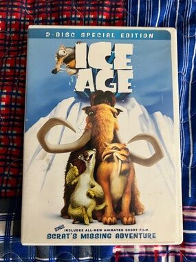 Blue Sky Ice Age DVD Back Cover - Blue and White Artwork